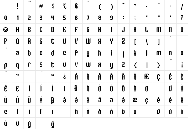 You are the one Regular Character Map You are the one Regular Character Map