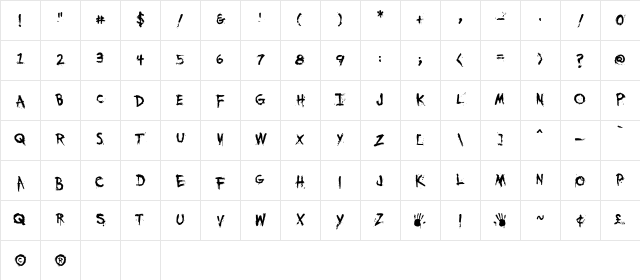YouMurderer BB Regular Character Map YouMurderer BB Regular Character Map