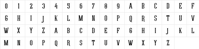 Young Heart Regular Character Map