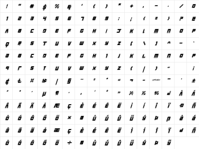 Young Techs Academy Italic Italic Character Map Young Techs Academy Italic Italic Character Map