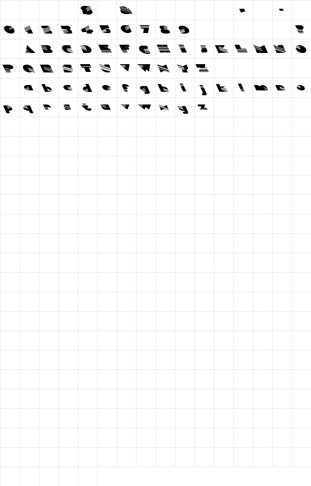 Your Face 1 Regular Character Map Your Face 1 Regular Character Map