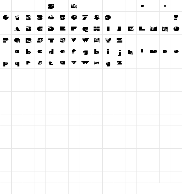 Your Face 3 Regular Character Map Your Face 3 Regular Character Map
