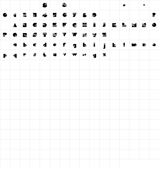 Your Face 4 Regular Character Map
