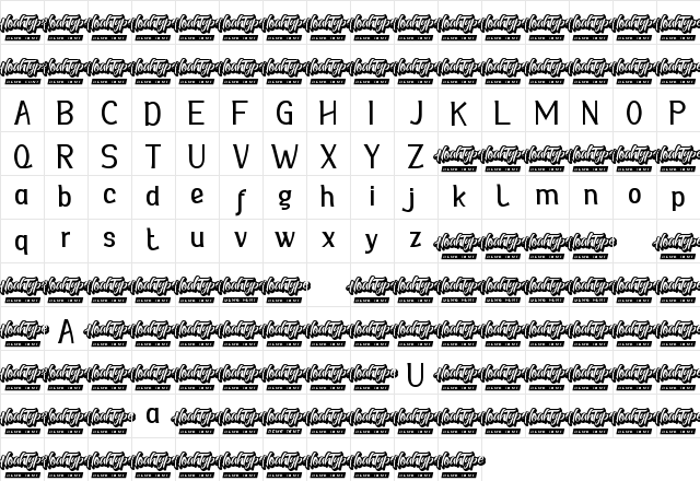 Your Everyday Demo Bold Character Map