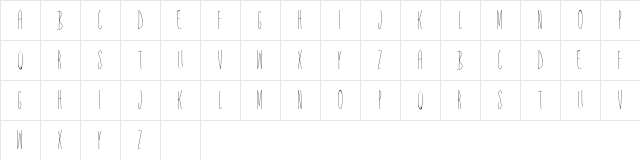 YR FACE Regular Character Map YR FACE Regular Character Map