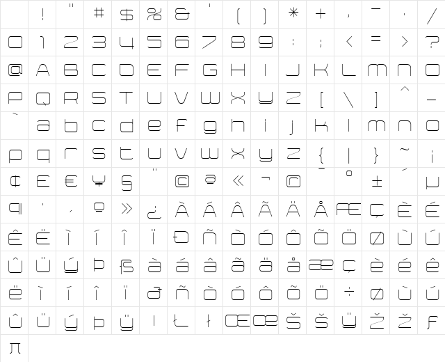 Yumi Light Character Map