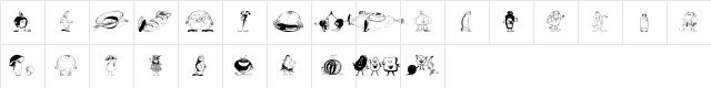 Yummi Regular Character Map Yummi Regular Character Map