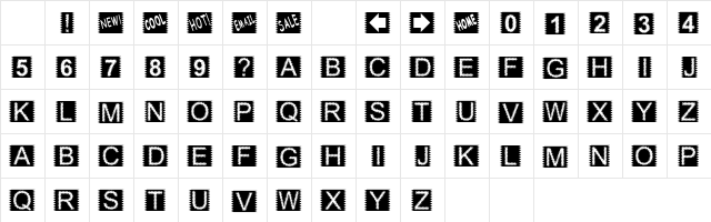 Zacken Normal Character Map Zacken Normal Character Map