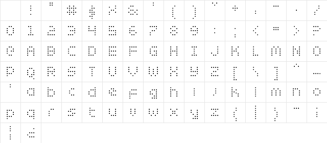 Zado Regular Character Map Zado Regular Character Map