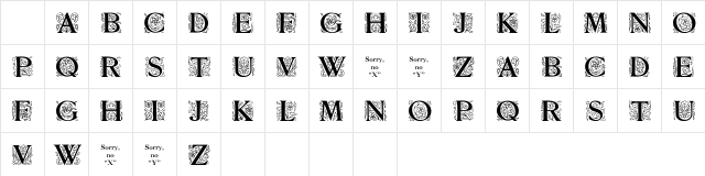 Zallman Regular Character Map Zallman Regular Character Map