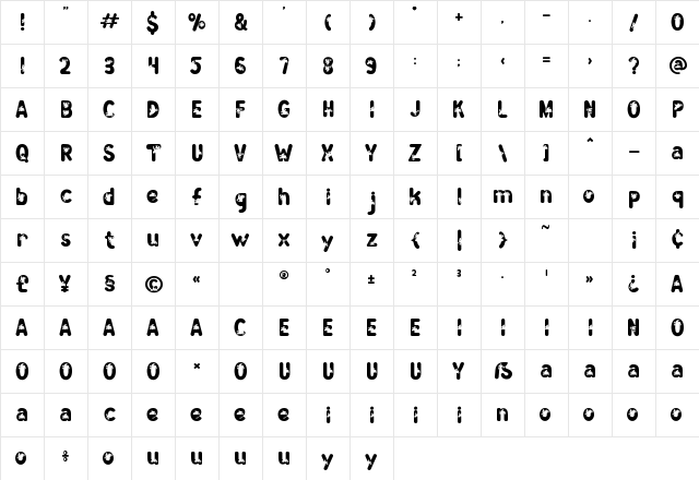 Zany Route Bike Regular Character Map Zany Route Bike Regular Character Map