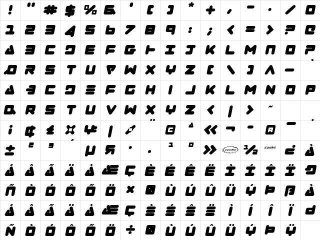 Zealot Italic Italic Character Map