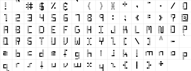 zebra deco Regular Character Map zebra deco Regular Character Map