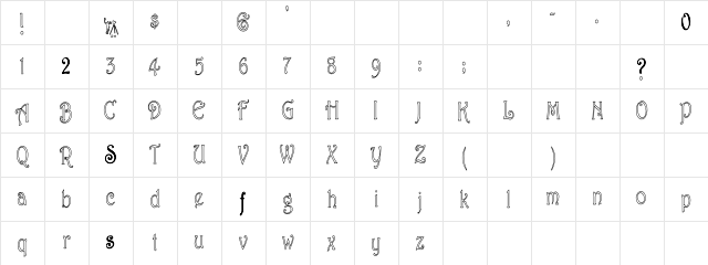 Berringtoner Regular Character Map