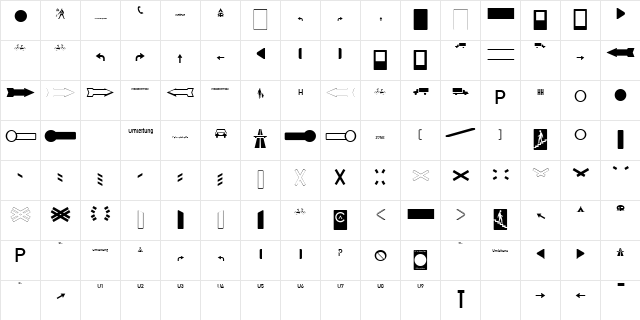 Zeichen Dreihundert Alt Regular Character Map