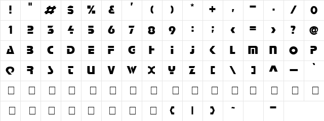 Berry Regular Character Map