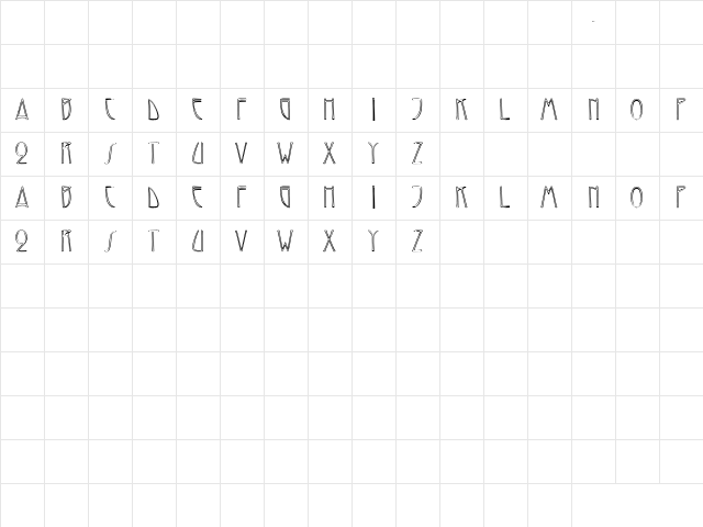 Zen 1 Regular Character Map