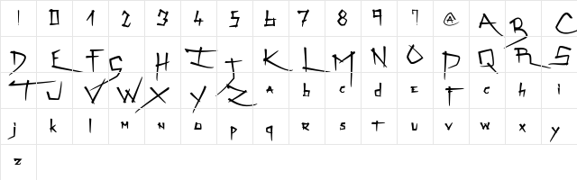 Zenzai Itachi Regular Character Map