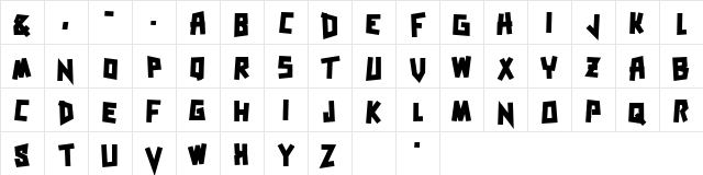 Zerengetti Black Character Map