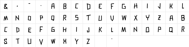 Zerengetti Bold Character Map