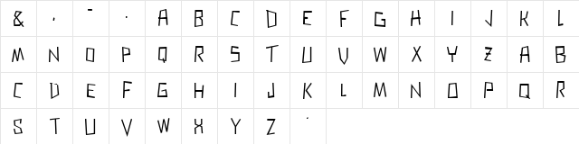 Zerengetti Regular Character Map