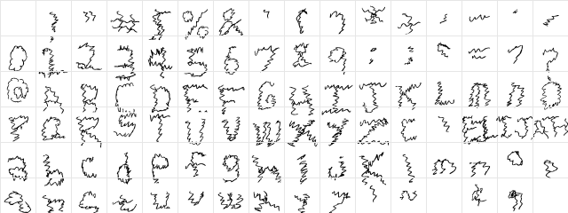 Zigie Zag Regular Character Map Zigie Zag Regular Character Map