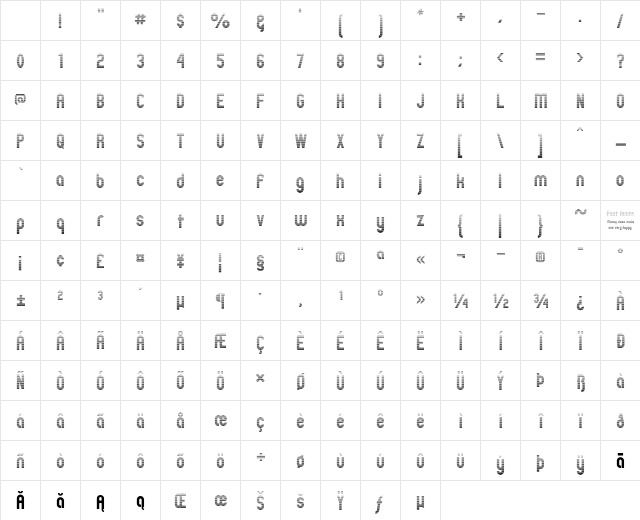 ZillahModernLine Regular Character Map ZillahModernLine Regular Character Map