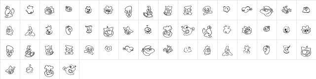 ZingDing Regular Character Map