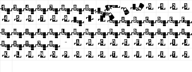 Zipper1 Cyr Regular Character Map