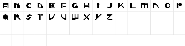 Zippy Regular Character Map