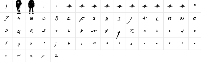 Zodiac hand Regular Character Map