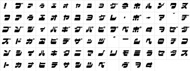 Zodiacok K Regular Character Map