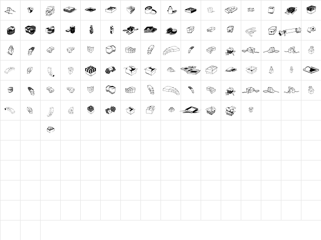 Zoeboxes Normal Character Map
