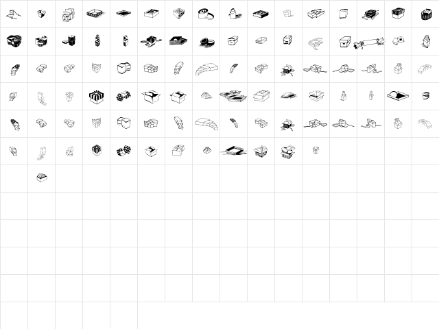Zoeboxes Normal Character Map