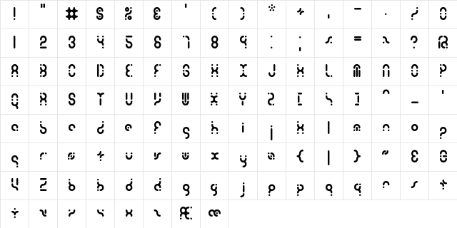 Zoetrope BRK Normal Character Map
