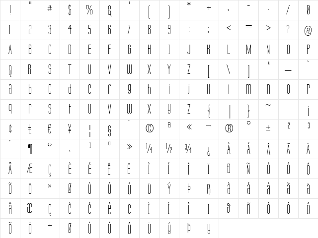 Labtop Unicase Regular Character Map Labtop Unicase Regular Character Map