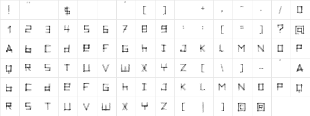 zo￿he zebra Regular Character Map