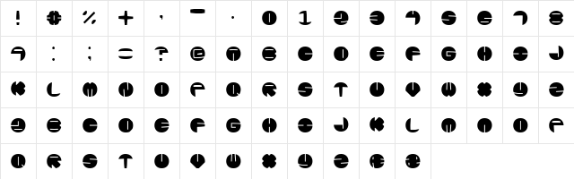 Zurklez Solid BRK Regular Character Map Zurklez Solid BRK Regular Character Map