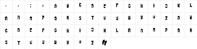 ZyberBob Regular Character Map