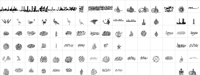 Besmellah 3 Regular Character Map