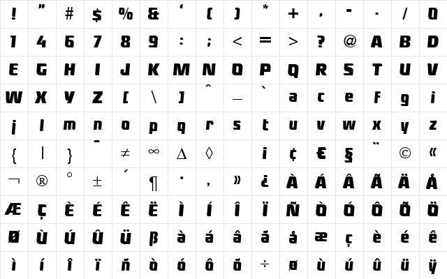 Ladykiller Regular Character Map