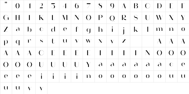Arthead FREE Regular Character Map