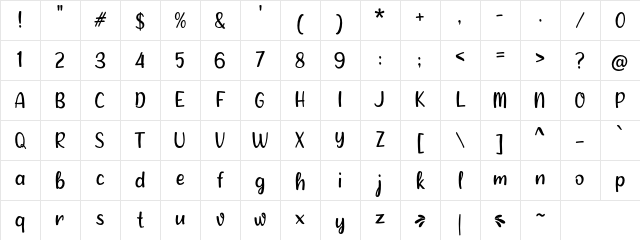 a Alley Garden Regular Character Map