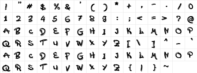 a Attack Graffiti Regular Character Map