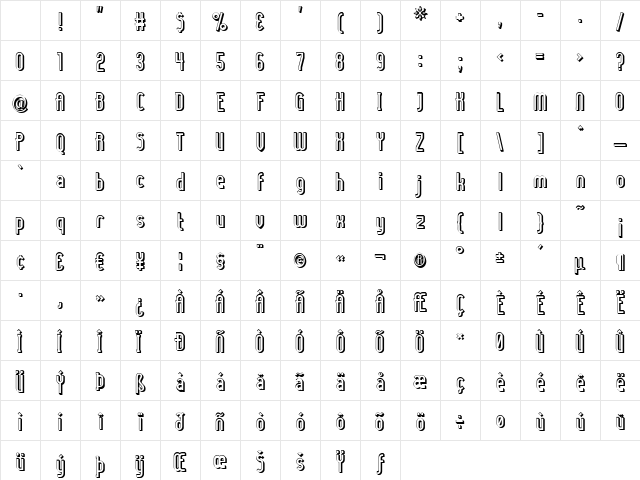 Lady Ice - 3D Regular Character Map