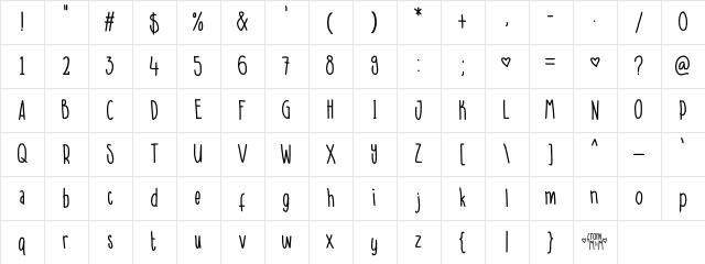 A Day in September Regular Character Map