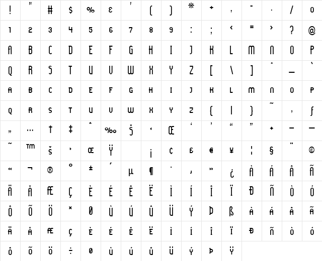 Lady Ice - Small Caps Regular Character Map Lady Ice - Small Caps Regular Character Map