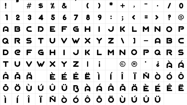 A GALEGA Regular Character Map