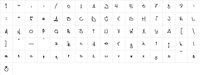 Aggstock Regular Character Map