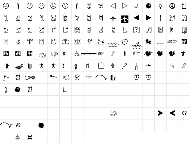 AIEclecticTwo Regular Character Map AIEclecticTwo Regular Character Map
